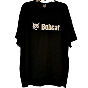 Bobcat Tractor Equipment Mens Black 2XL XXL Work Shirt Lawn Mowing Construction